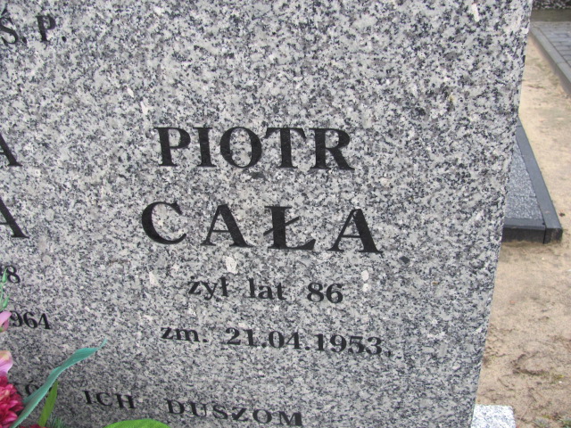 Piotr Cała Boguszyce - Grobonet - Wyszukiwarka osób pochowanych